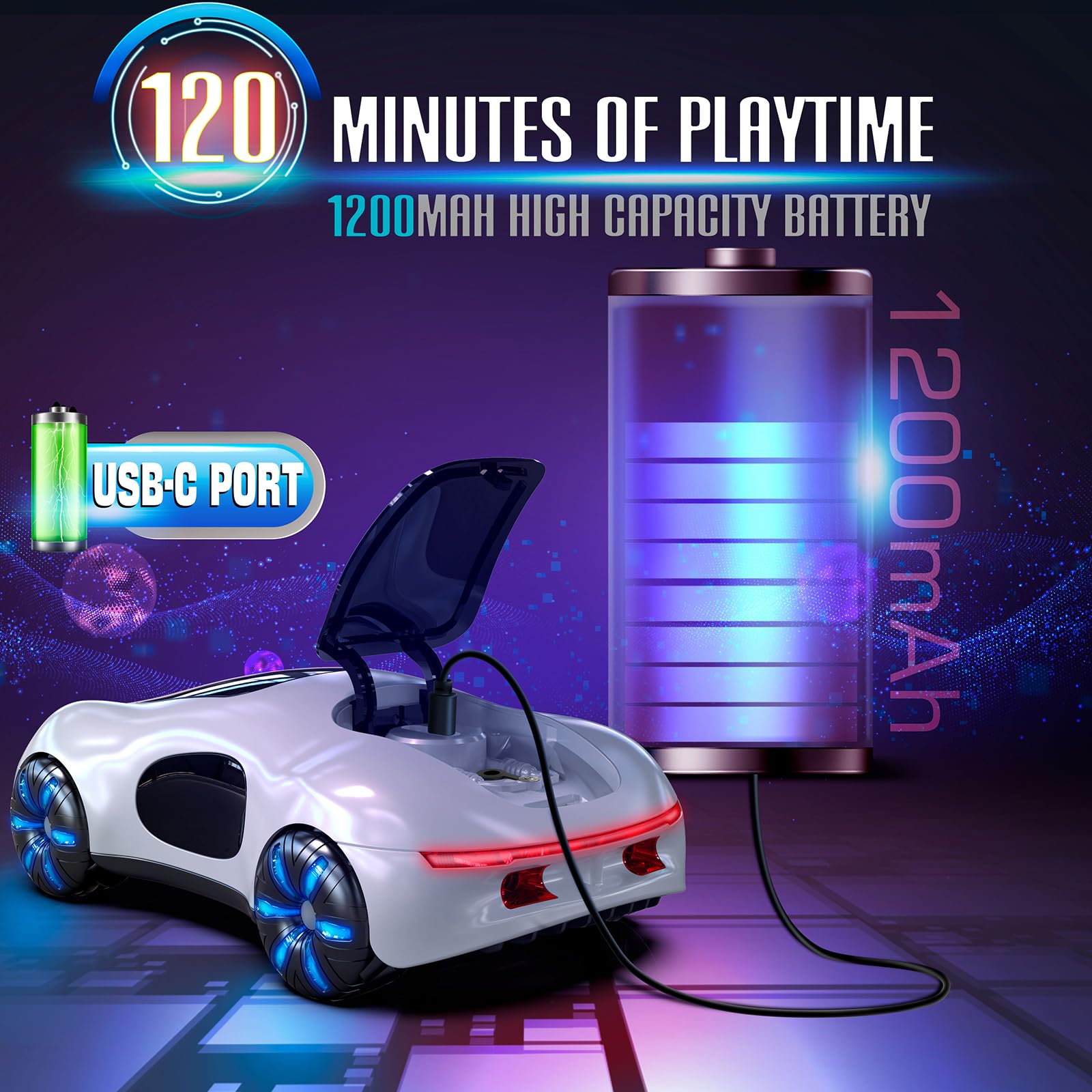 AEROQUEST gesture car wrist sensor mode enables hands free stunt control