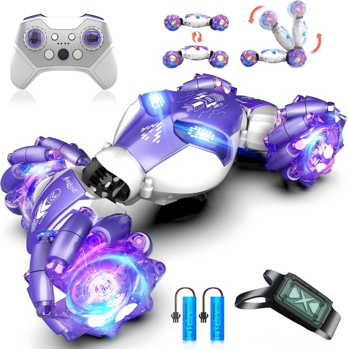 AEROQUEST gesture-sensing RC stunt car front view for outdoor racing and quick control