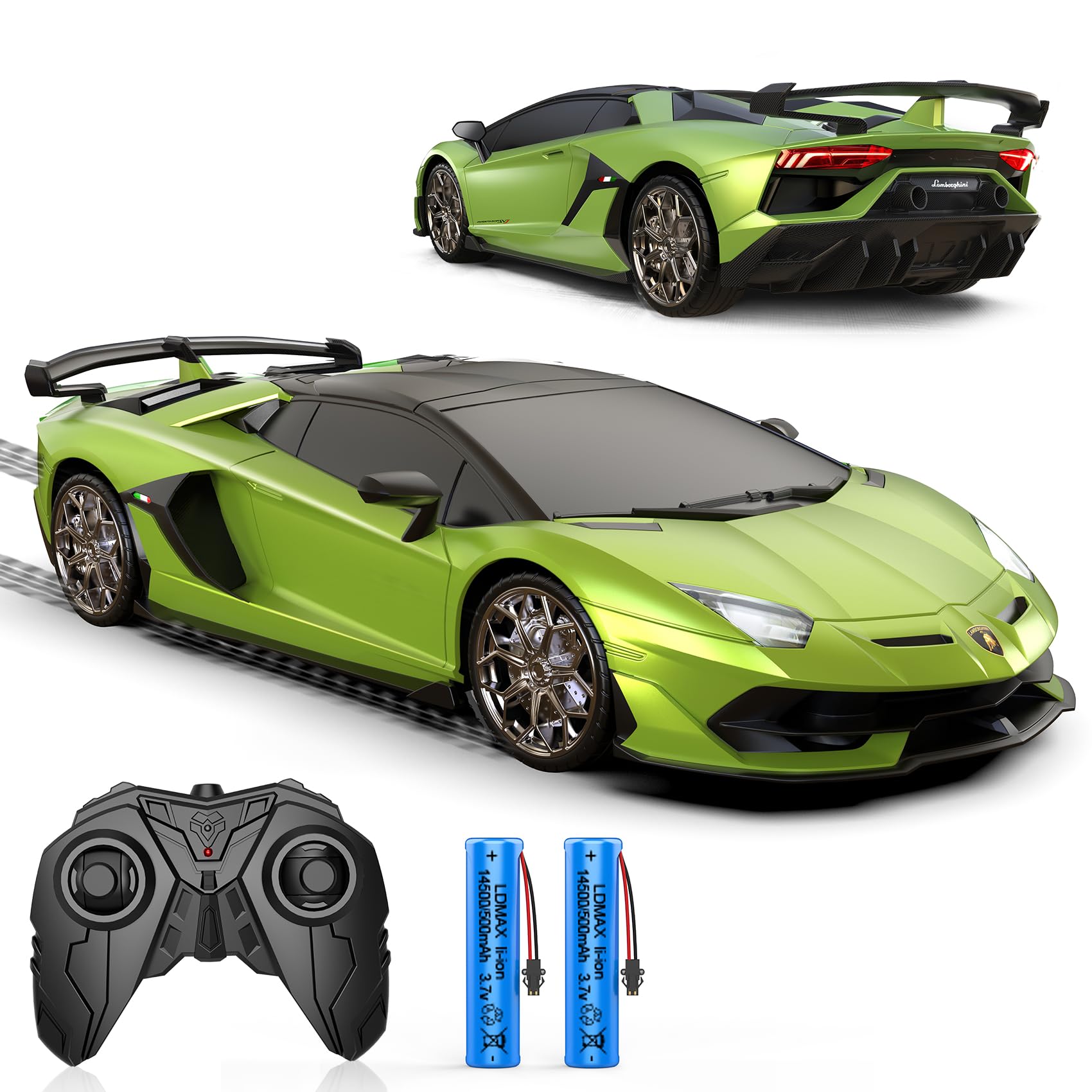 AEROQUEST Lamborghini RC car front view showcases precision for hobbyists.