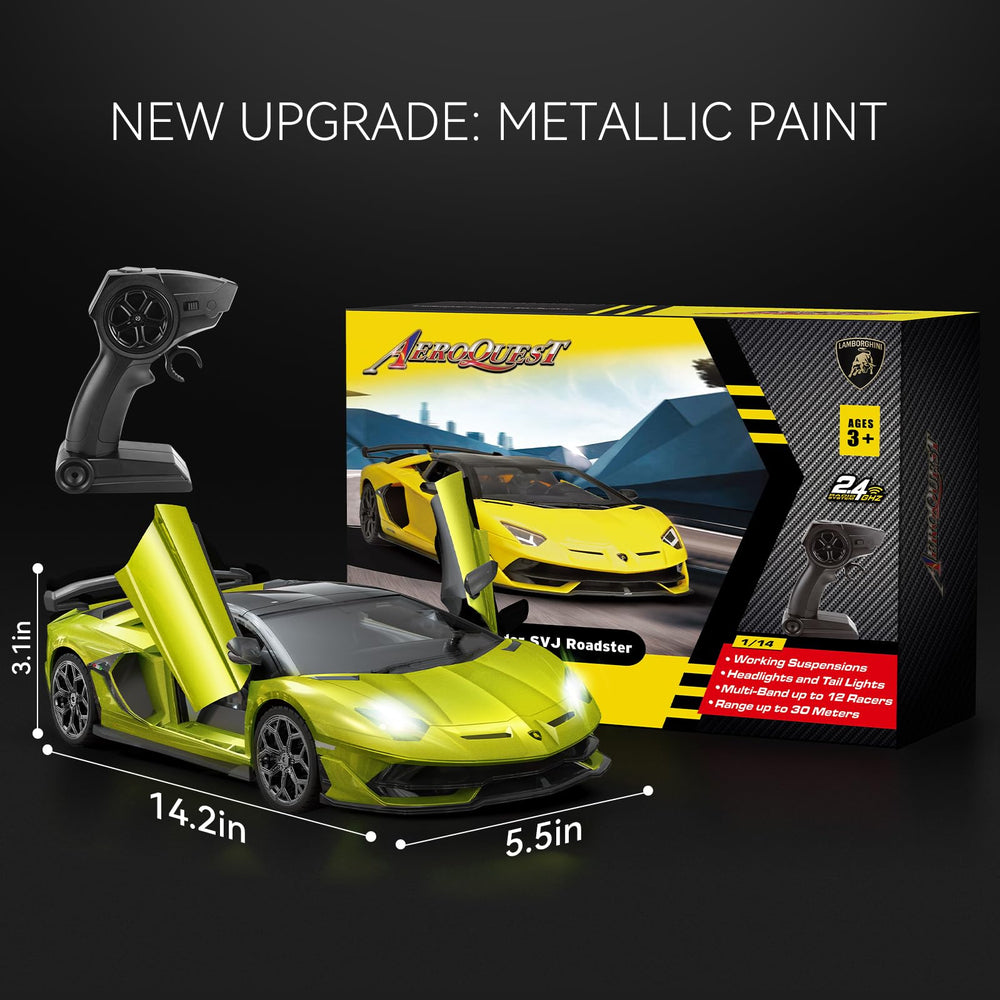 Aeroquest Lamborghini RC Car adjustable speed settings for beginners and pros