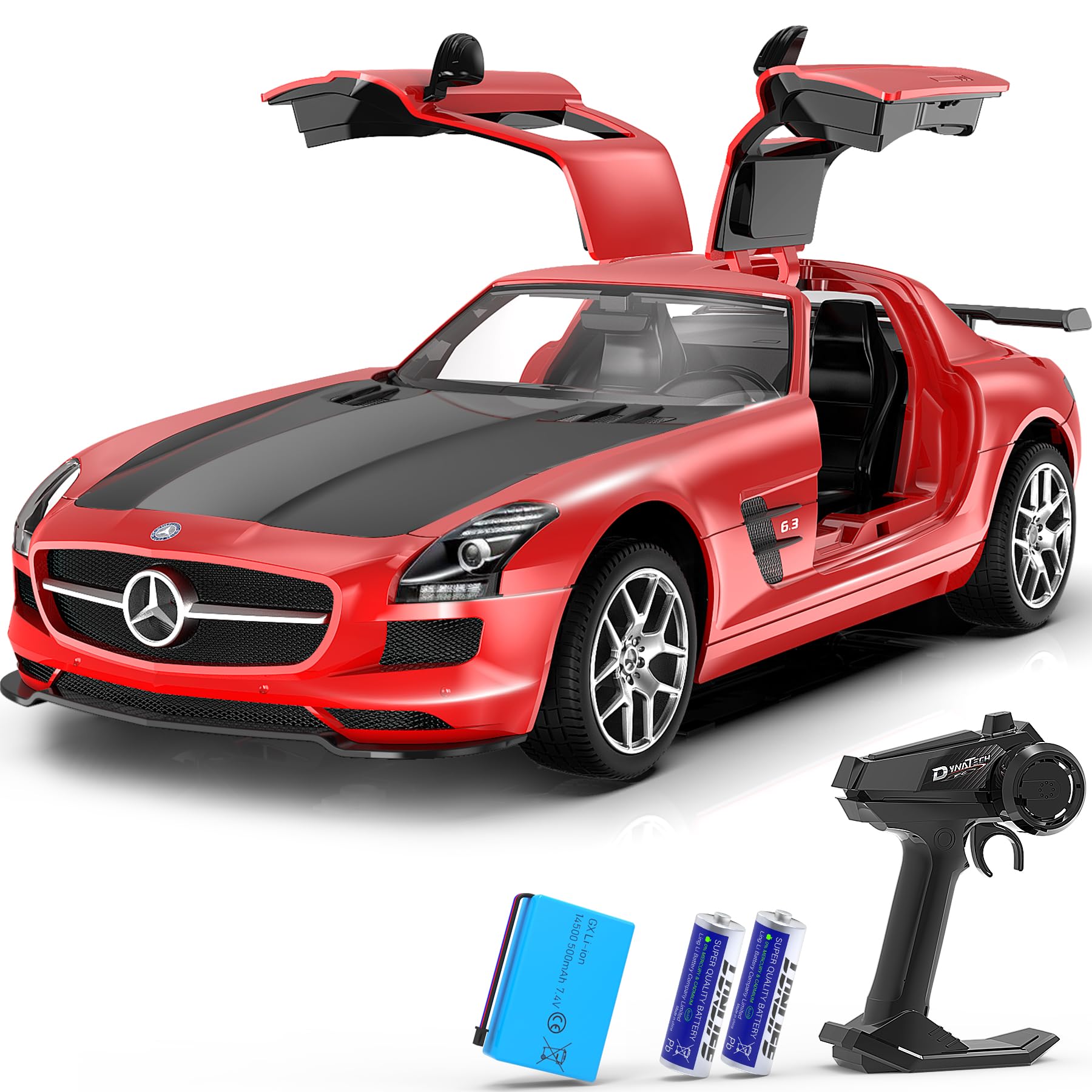 AEROQUEST Mercedes-AMG GT RC car front view with authentic gullwing styling