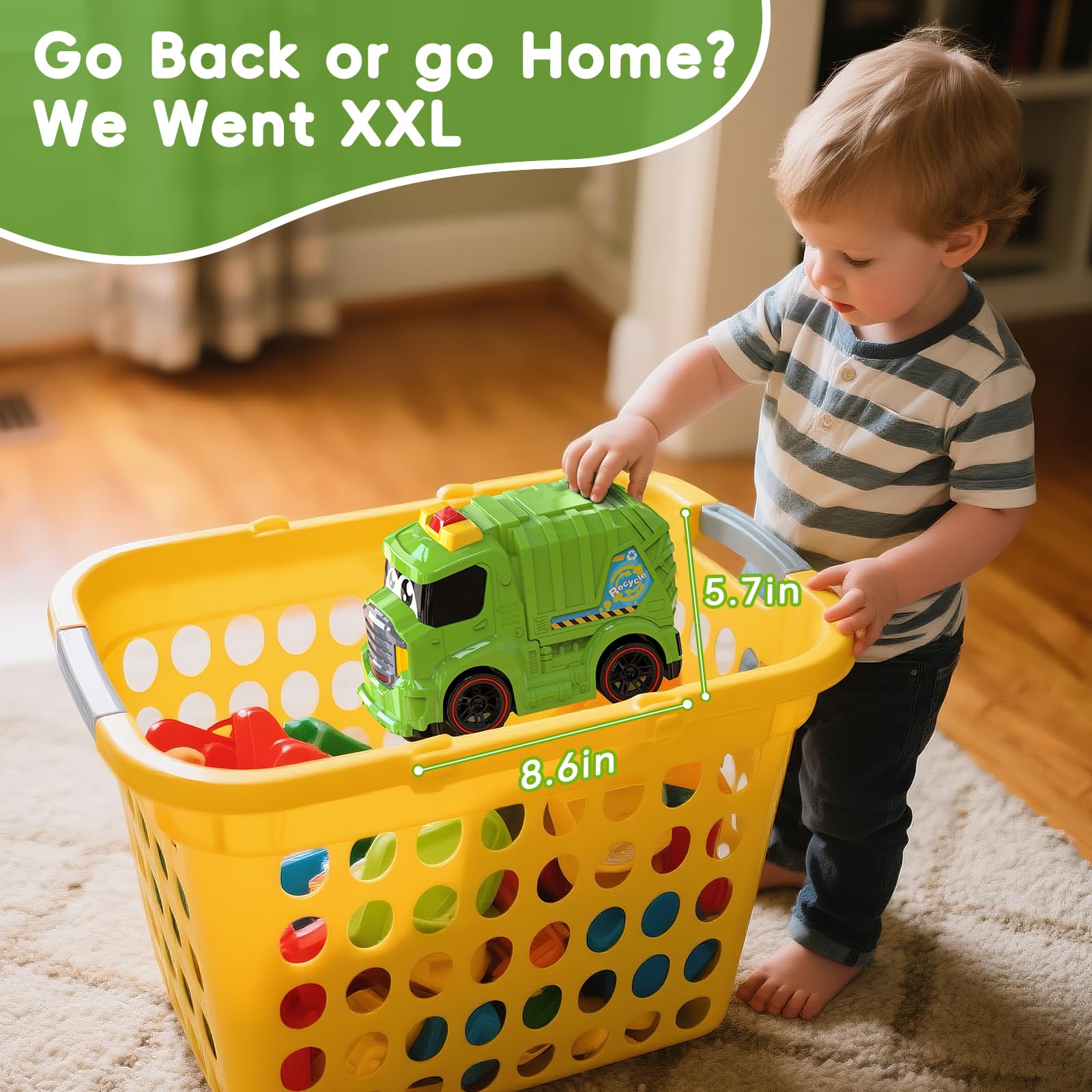 AEROQUEST RC trash truck buttons and sounds spark immersive pretend play