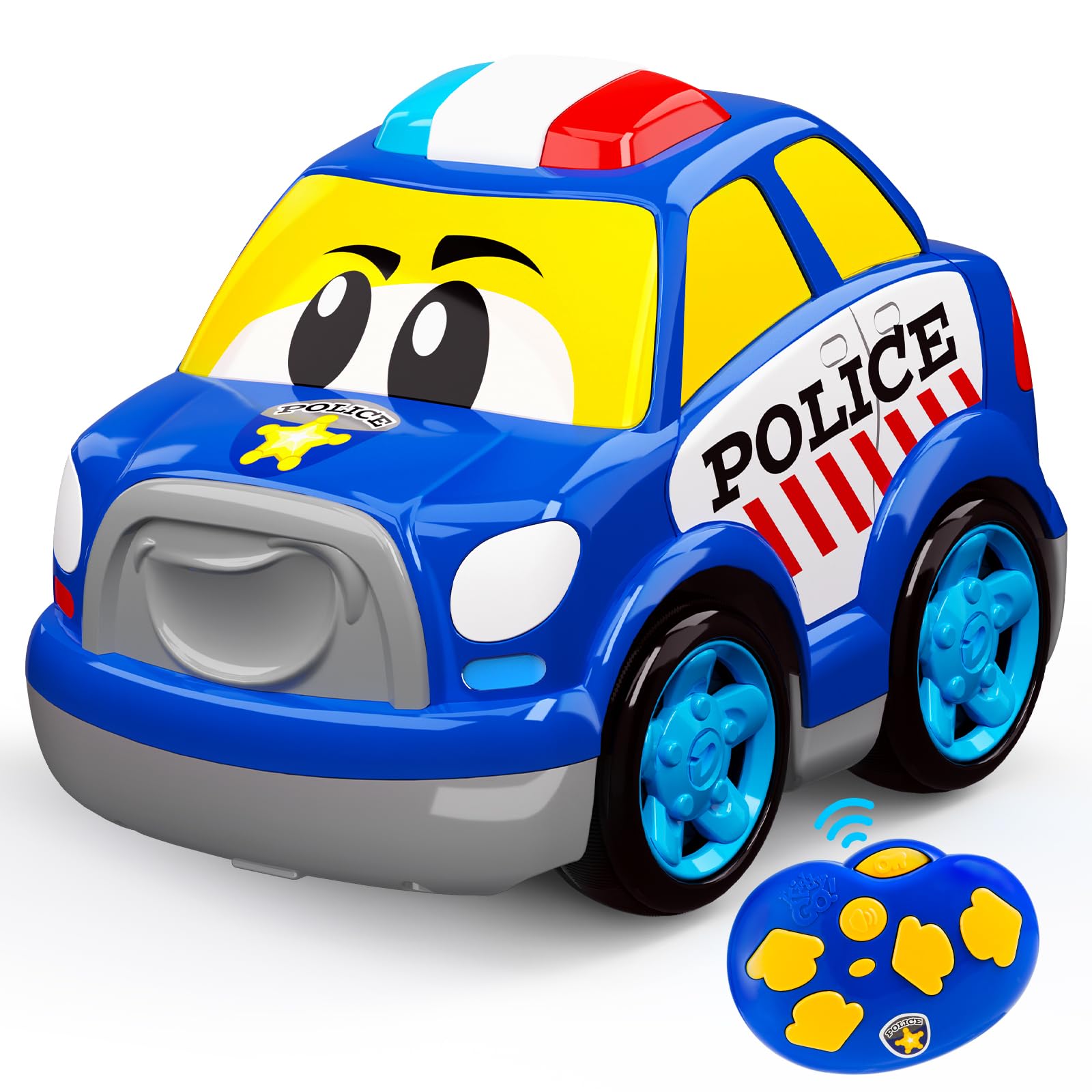 AEROQUEST remote control emergency rescue vehicle front view, kid-friendly design for early play.