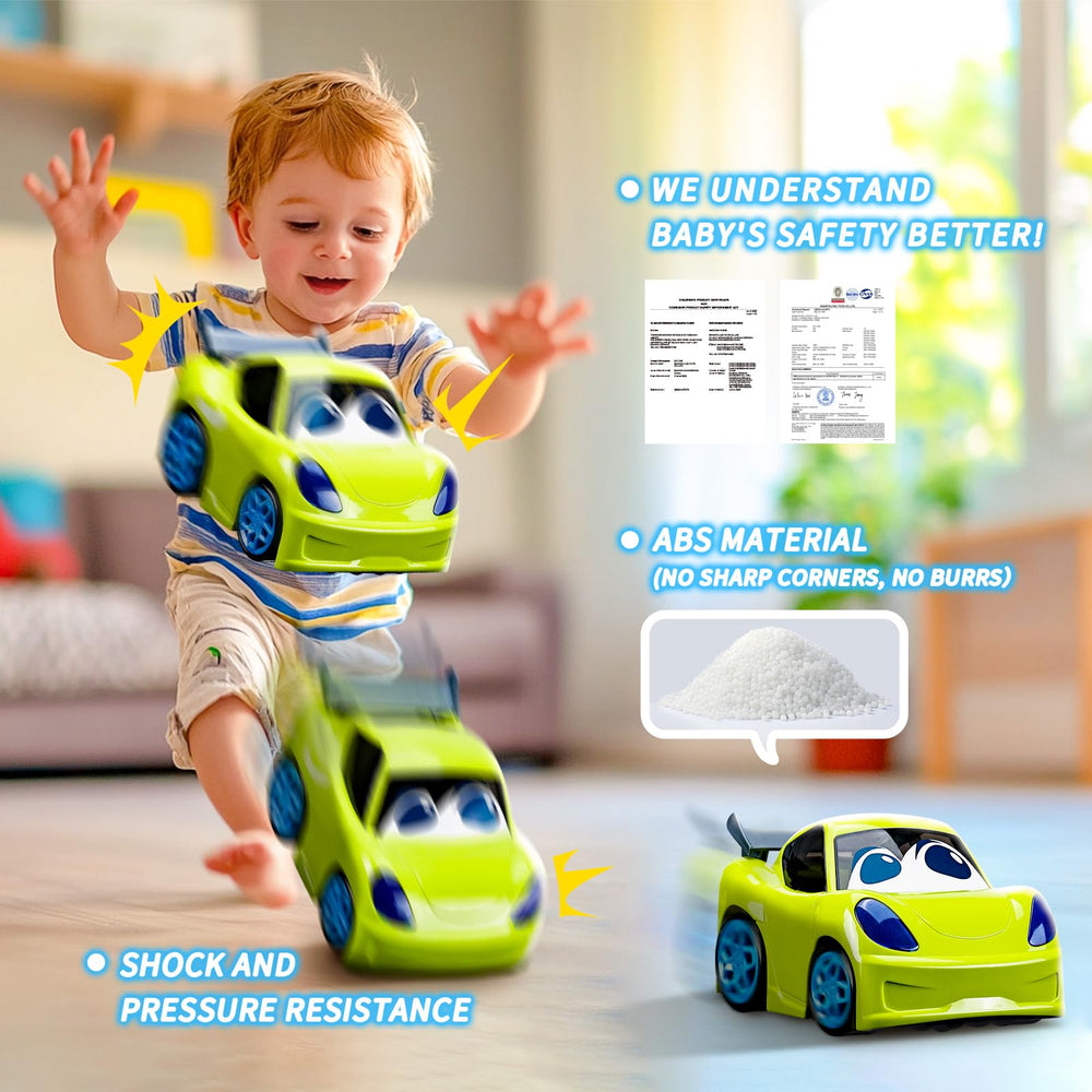 AEROQUEST toddler RC car offers sounds and a two-button controller for easy use.