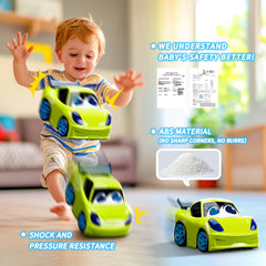 AEROQUEST toddler RC car offers sounds and a two-button controller for easy use.