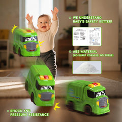AEROQUEST remote control garbage truck front view supports easy grasp and steering