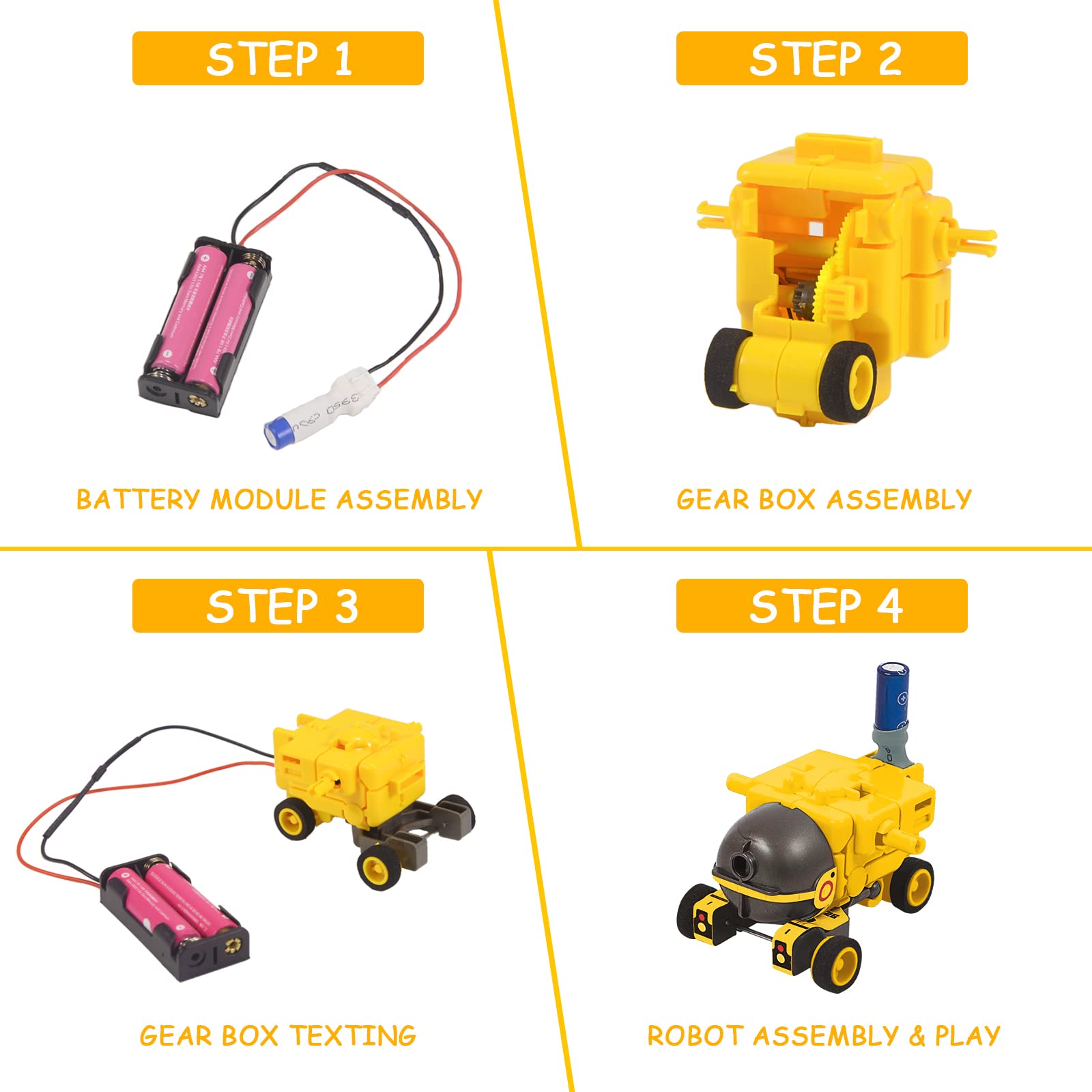 AESGOGO abs-plastic-parts kit for sturdy building and long-lasting STEM play.