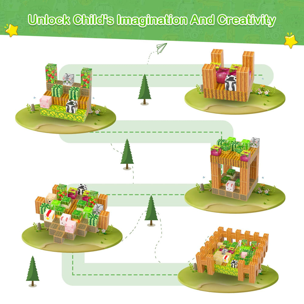 AESGOGO animal modules invite storytelling with cows dogs and chickens