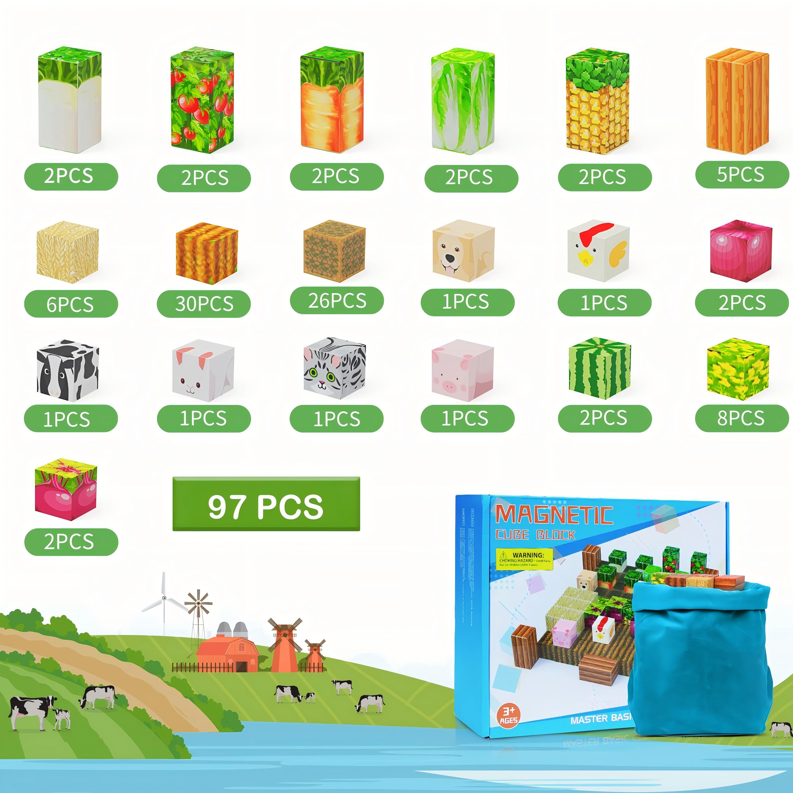AESGOGO safe ABS plastic blocks with smooth edges for worry free exploration