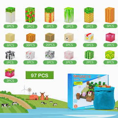 AESGOGO vegetables and fruits magnetic tiles support colorful kitchen style playtime