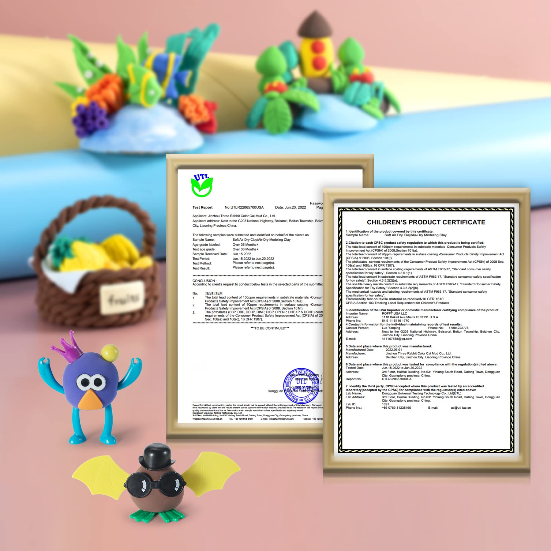 Kid-friendly workspace with non-sticky soft clay for crafting.