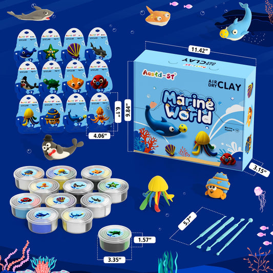 Aestd-ST clay kit colors displayed for ocean-inspired models
