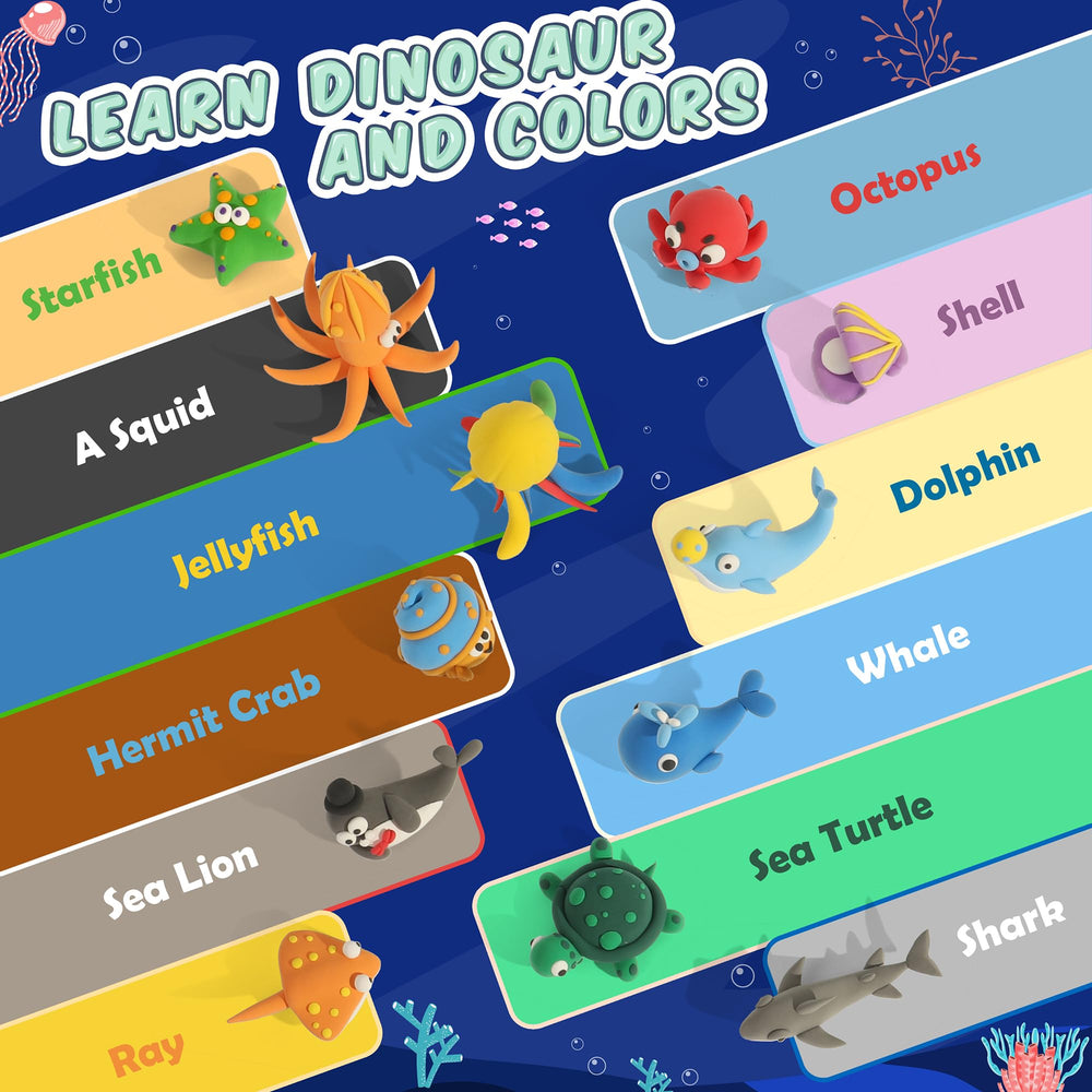 Aestd-ST ocean life models guide cards for step-by-step projects