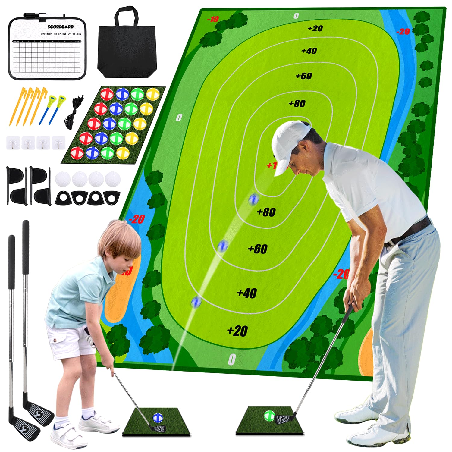 AETISY Golf Chipping Game box set shown for family backyard practice