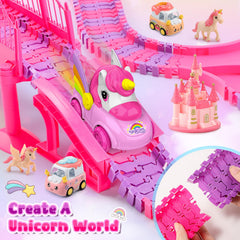 Aetyni unicorn track with an uphill section for dynamic play.