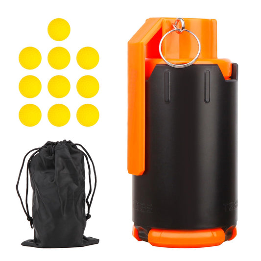 Aevdor Tactical Grenade front view demonstrates durable ABS shell for safe play