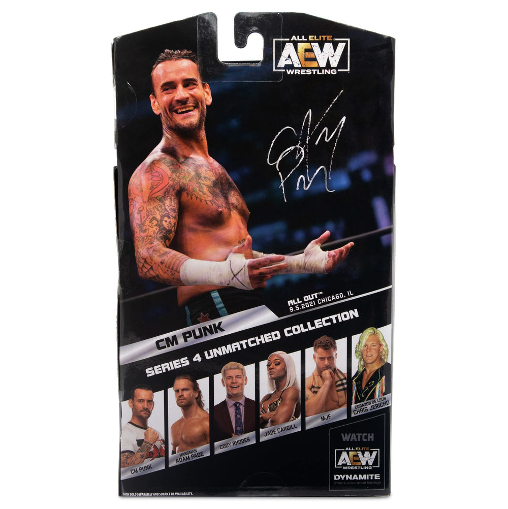 AEW series 4 Punk with official Jazwares license ensures authenticity.