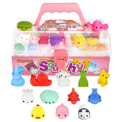 Aeyohni 50 pcs squishies in an organized gift box for easy gifting.