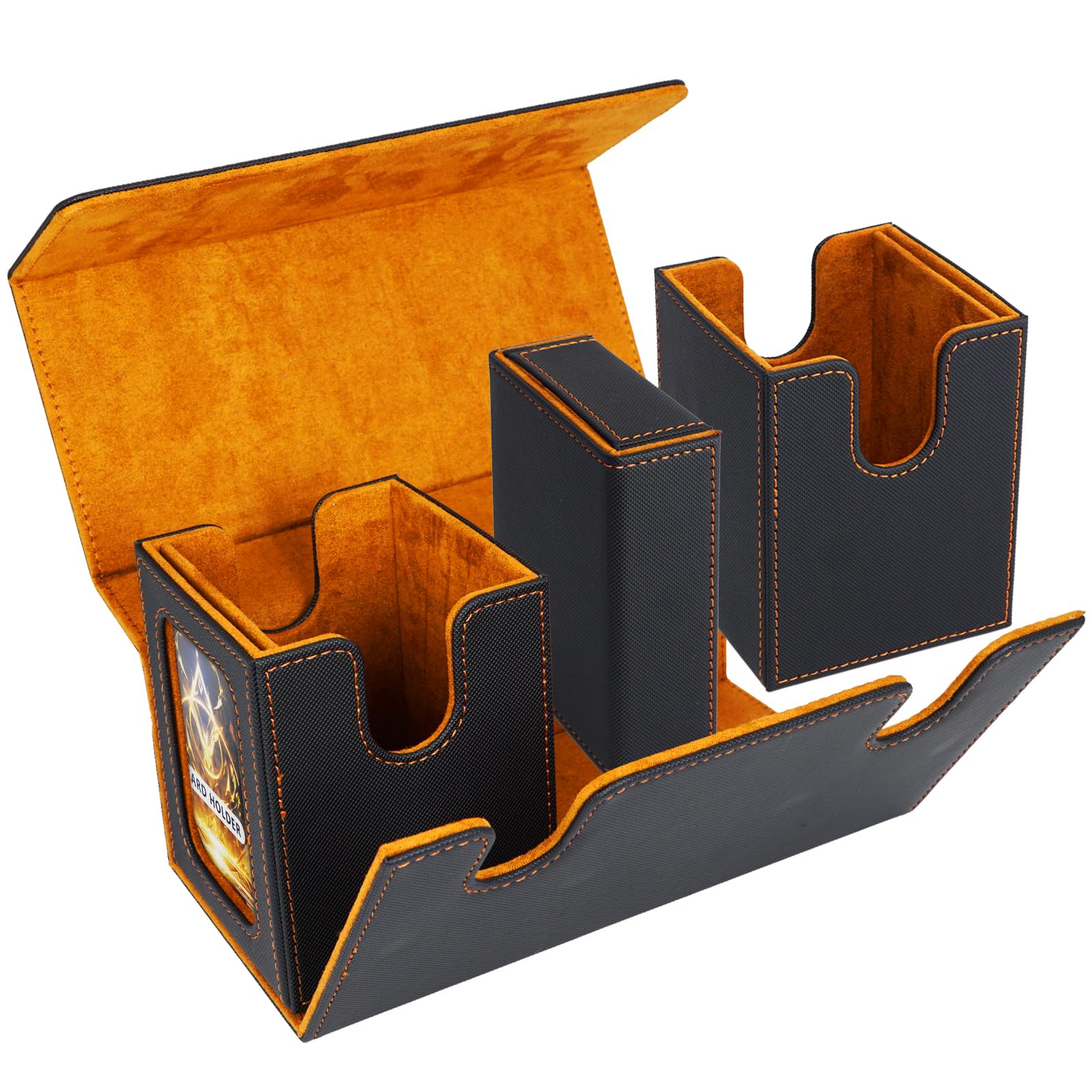 AFIING 3-in-1 card storage with dice box keeps games and accessories together for easy transport.