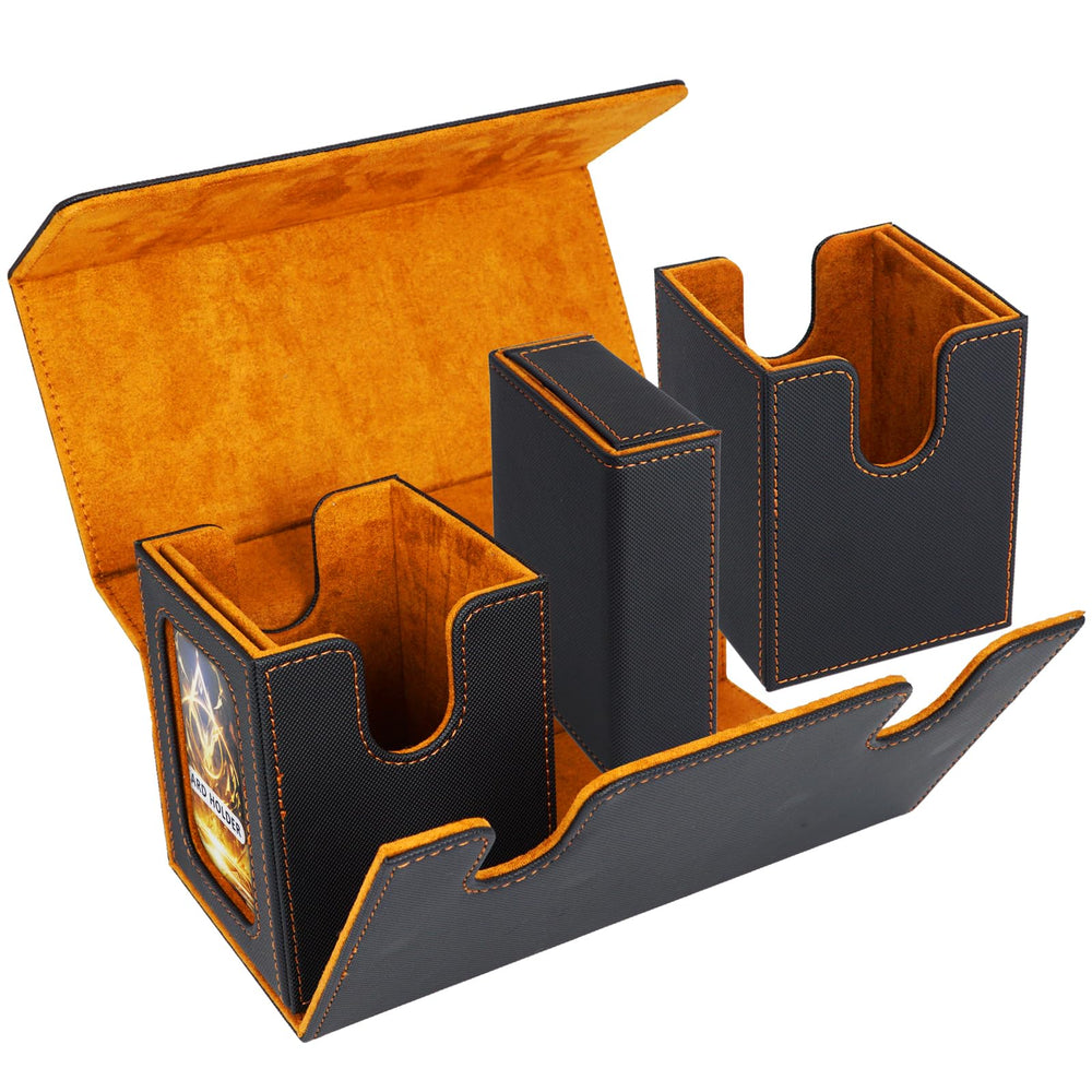 AFIING 3-in-1 card storage with dice box keeps games and accessories together for easy transport.
