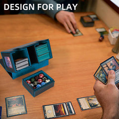 Capacity for 220+ sleeved cards across two decks