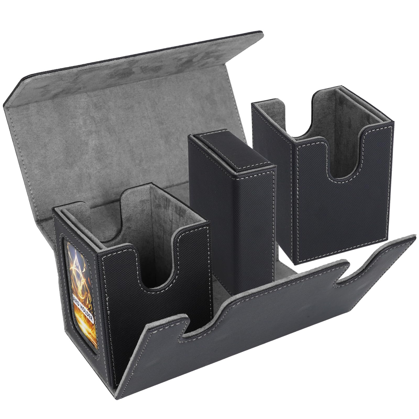 AFIING durable inner microfiber lining protects cards from scratches