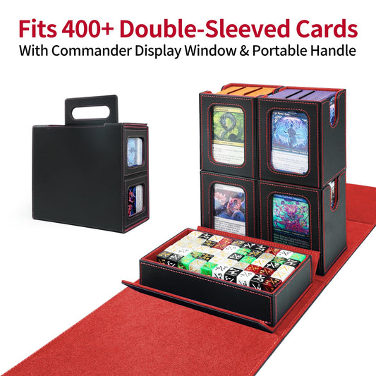 AFIING deck box with four removable cases and display windows