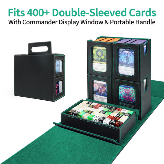 AFIING Commander Deck Box removable cases protect valuable cards during travel.