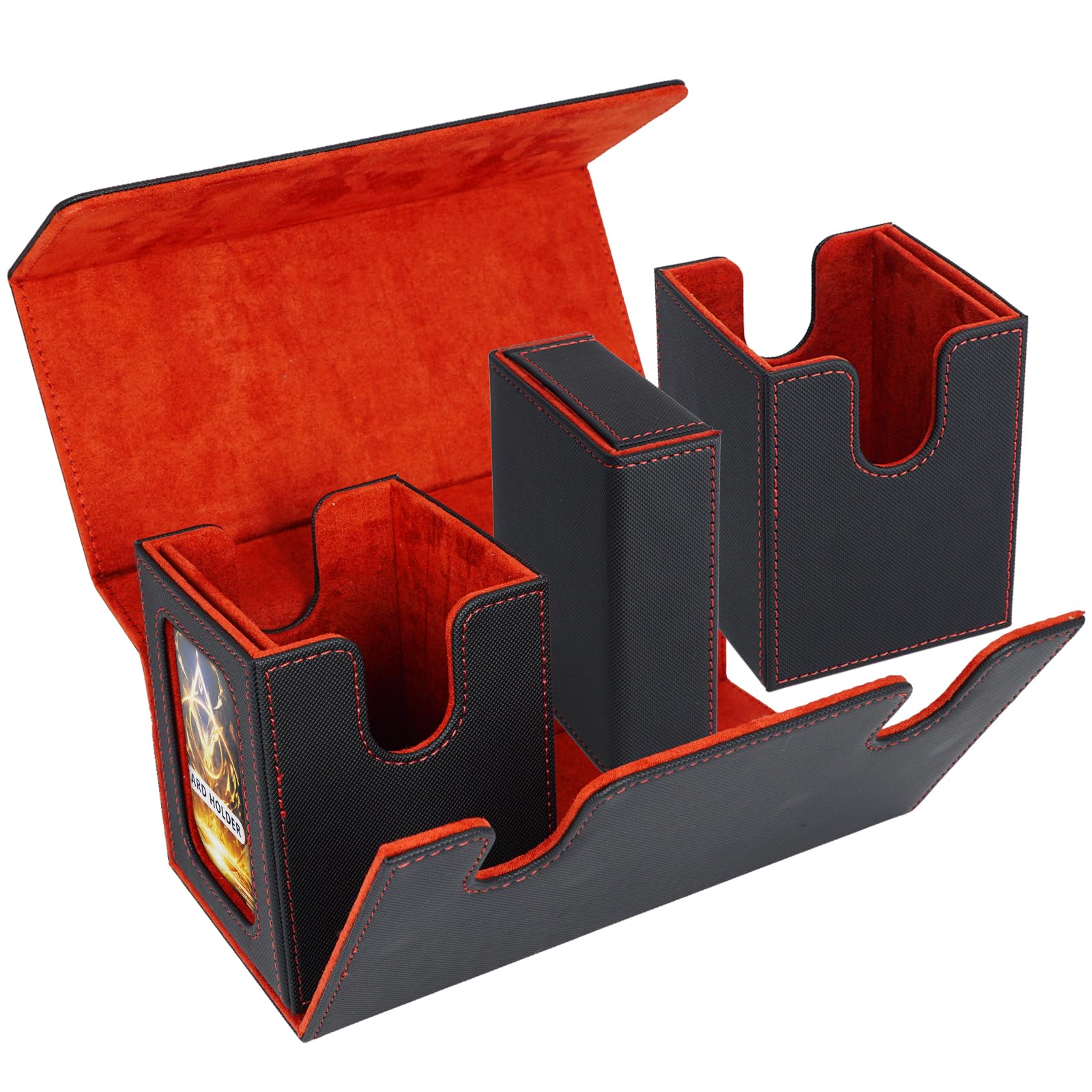 AFIING commander deck box features a side window for easy commander identification
