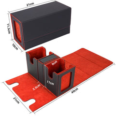 Durable AFIING card storage with microfiber lining shields cards from scuffs during transport