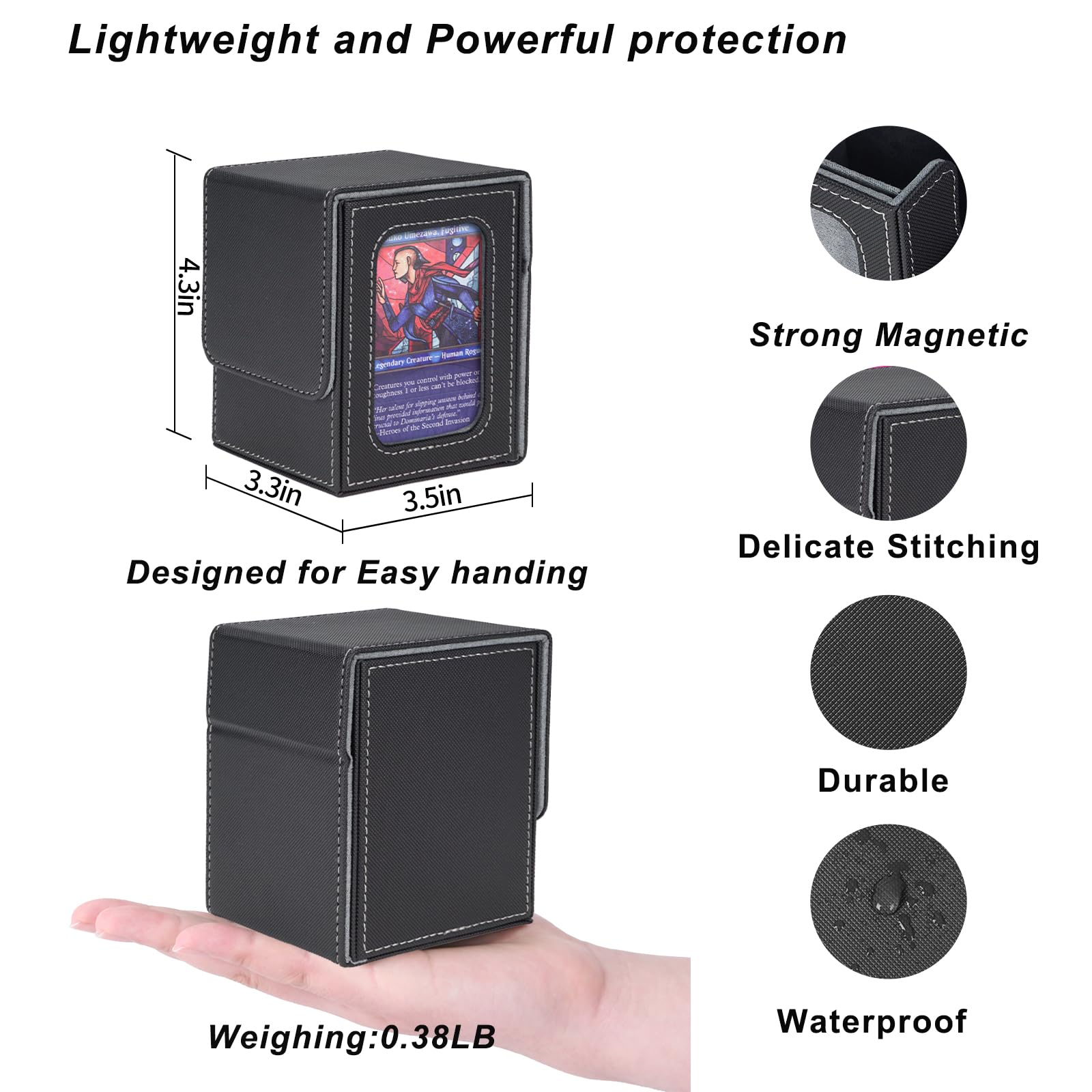 AFIING box includes dividers, dice bag, and a top loader