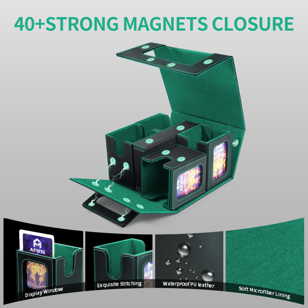 AFIING Deck Box includes eight dividers for clear deck separation.