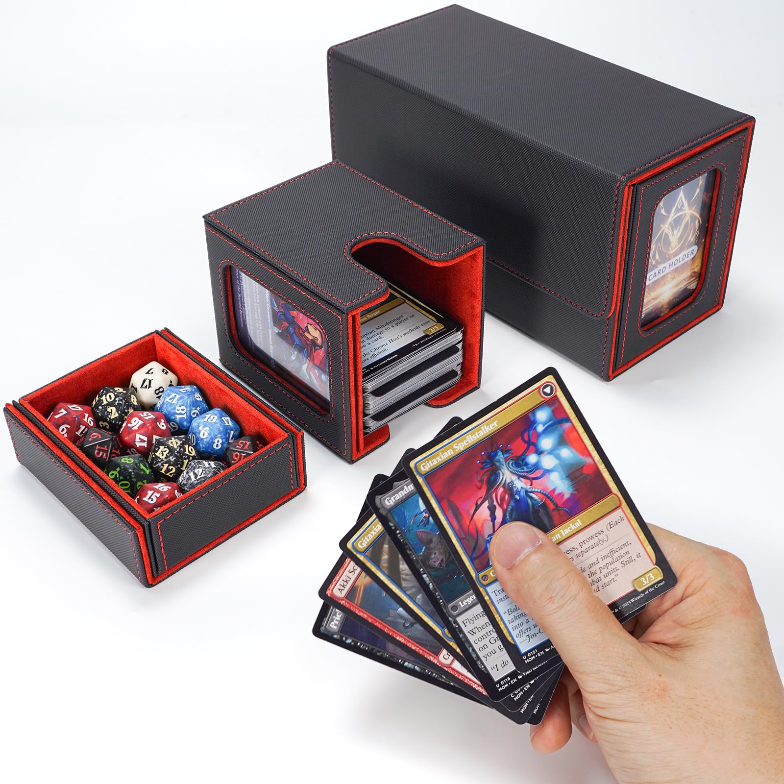 AFIING double-deck layout suits MTG Commander and other TCGs when traveling