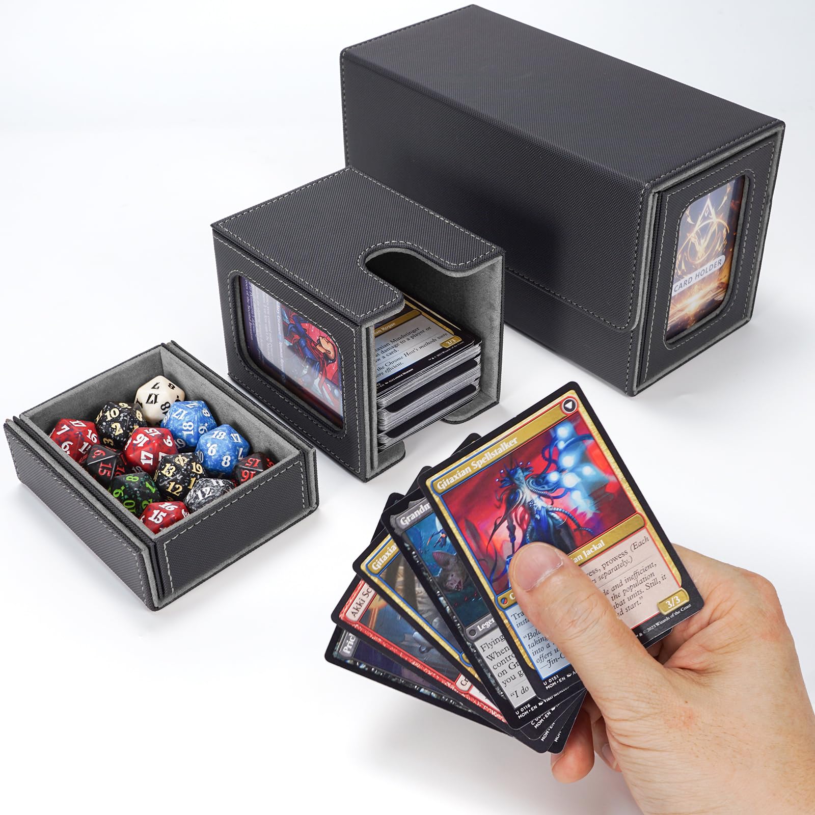AFIING compatible with double-sleeve and single-sleeve cards for flexibility