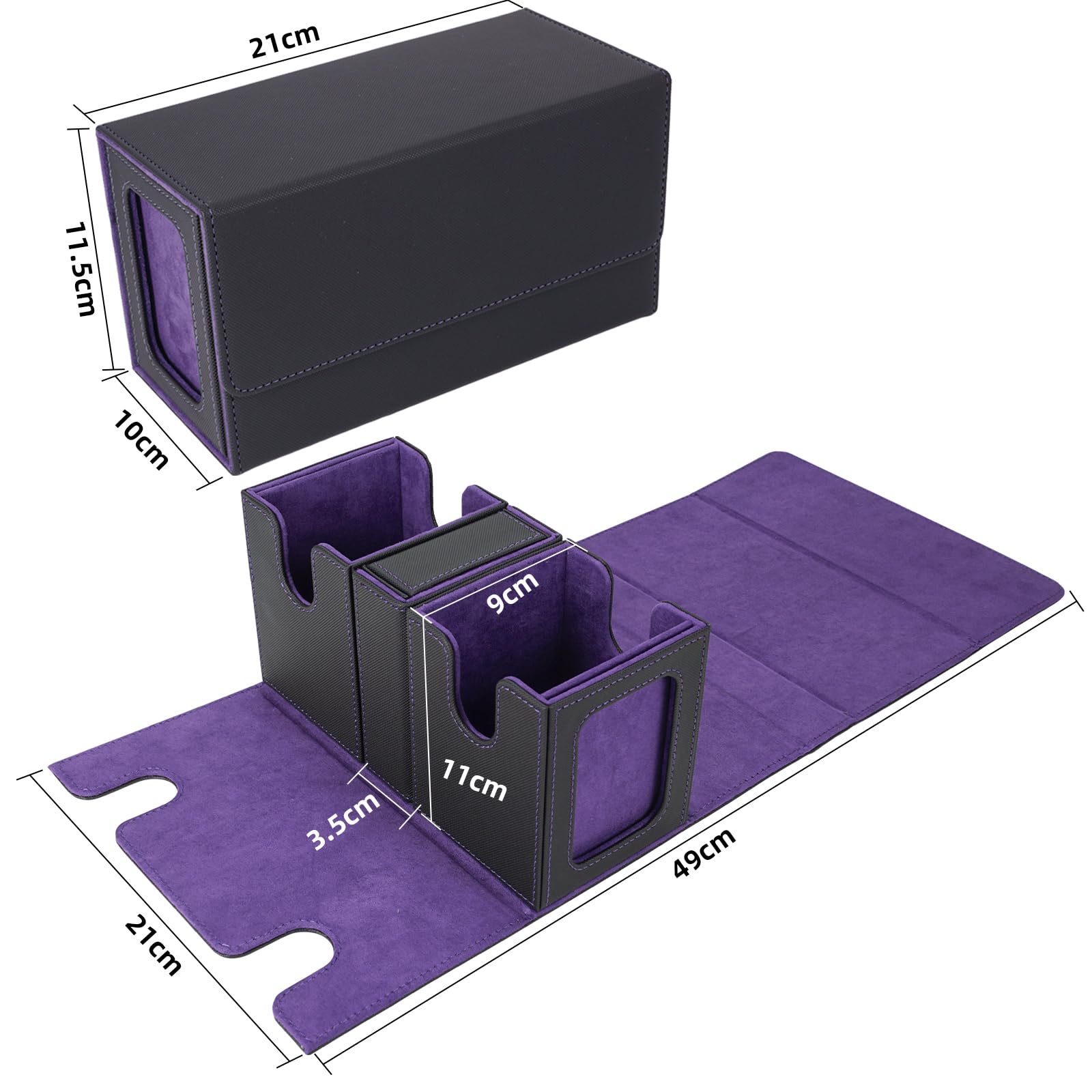 AFIING inner microfiber lining prevents card scuffs during transport