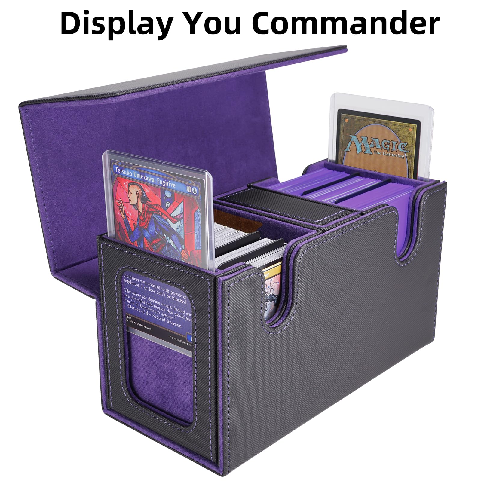 AFIING 3-in-1 card storage with dice box for game night essentials