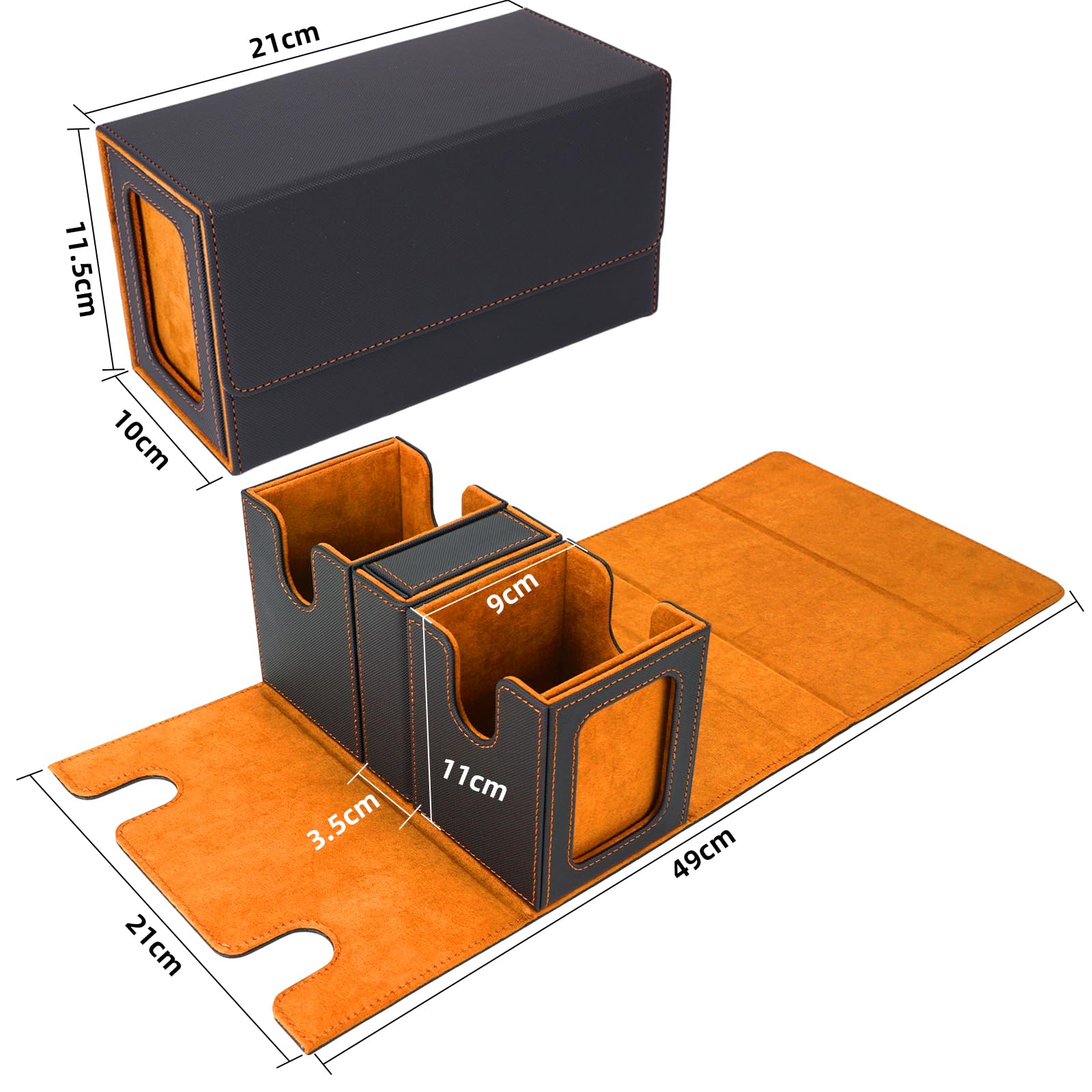 AFIING card storage cover mat provides padding and a smooth surface during play.