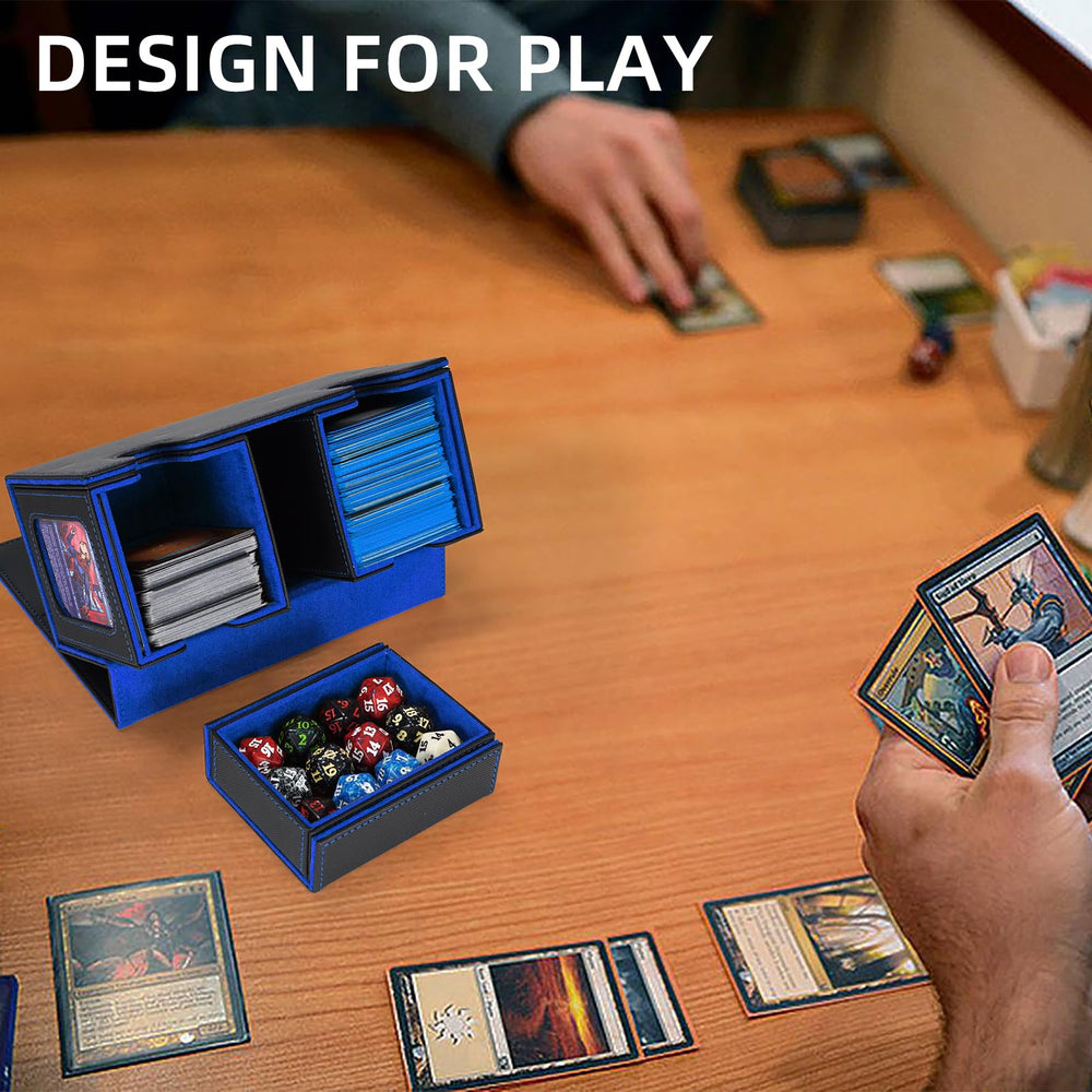 AFIING MTG Commander box toploader compatibility with common sleeves.