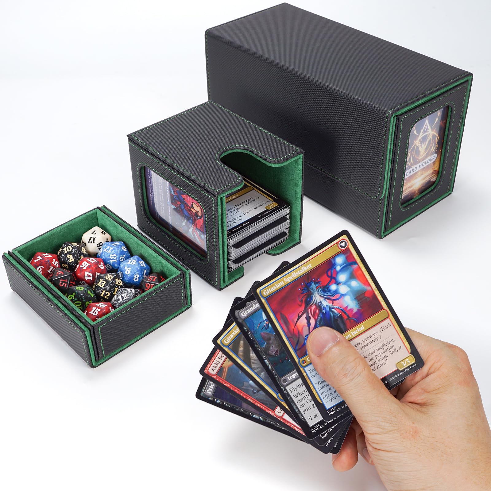 AFIING MTG Commander table-ready storage in use at game night.