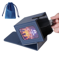 AFIING MTG deck box with blue-gray side window for quick commander ID.
