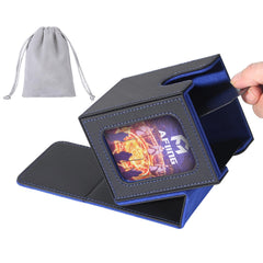 AFIING MTG deck box with commander side window for quick reference