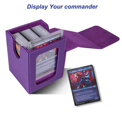 AFIING deck box interior measures 4x3x3 inches, fitting 100 double-sleeved cards.