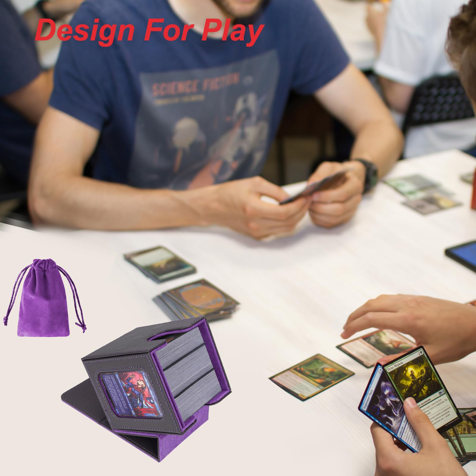 AFIING MTG deck box is compact and lightweight for easy one-handed carry.