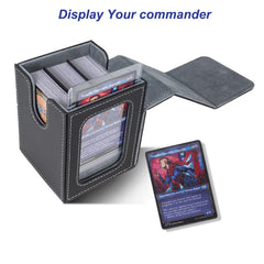 AFIING deck box shows PU leather shell and magnetic closure