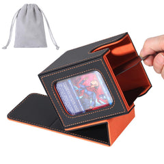 AFIING MTG deck box with side window showing commander for quick identification