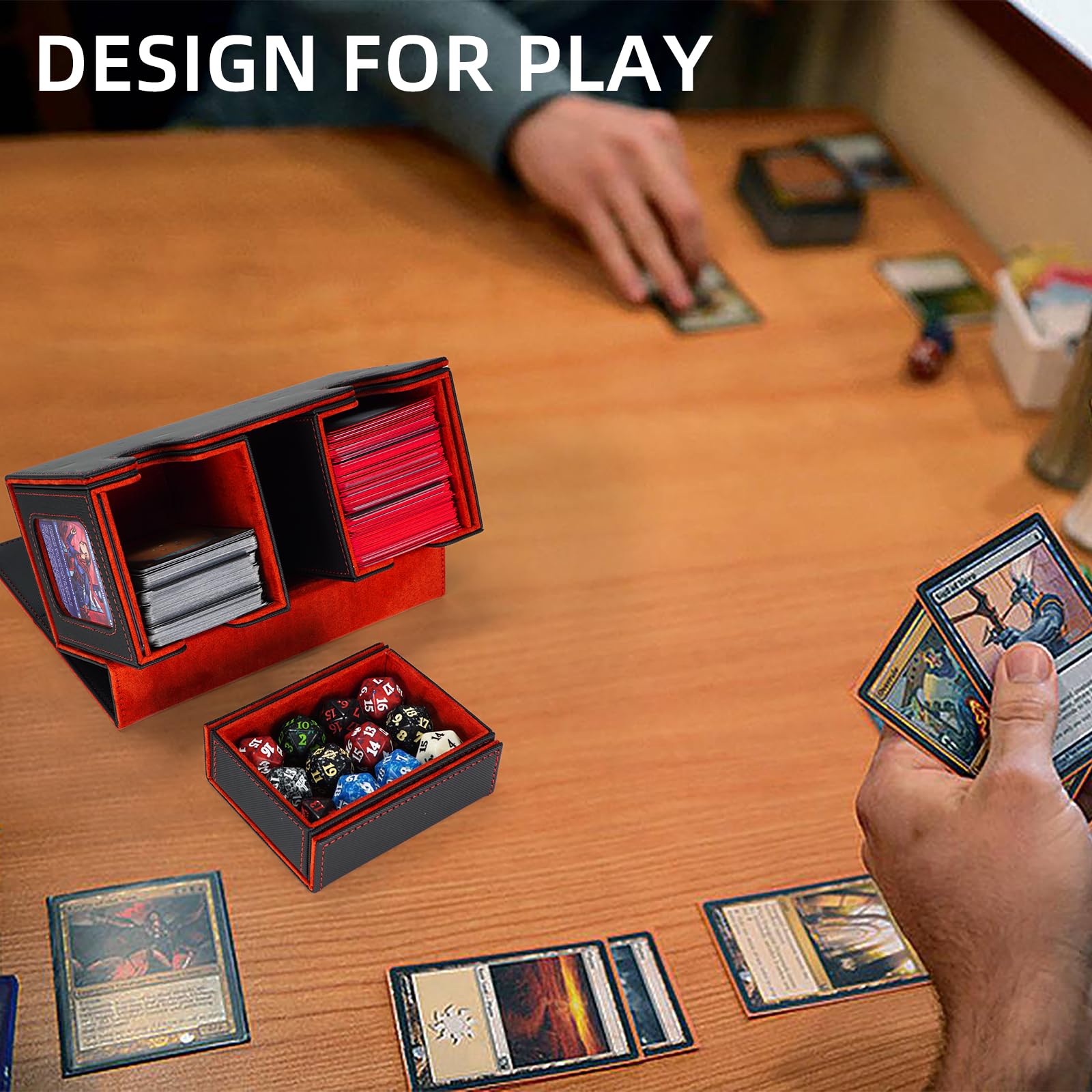Portable AFIING card case simplifies organization and quick setup for game nights