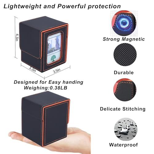 AFIING PU leather interior protects cards during travel.