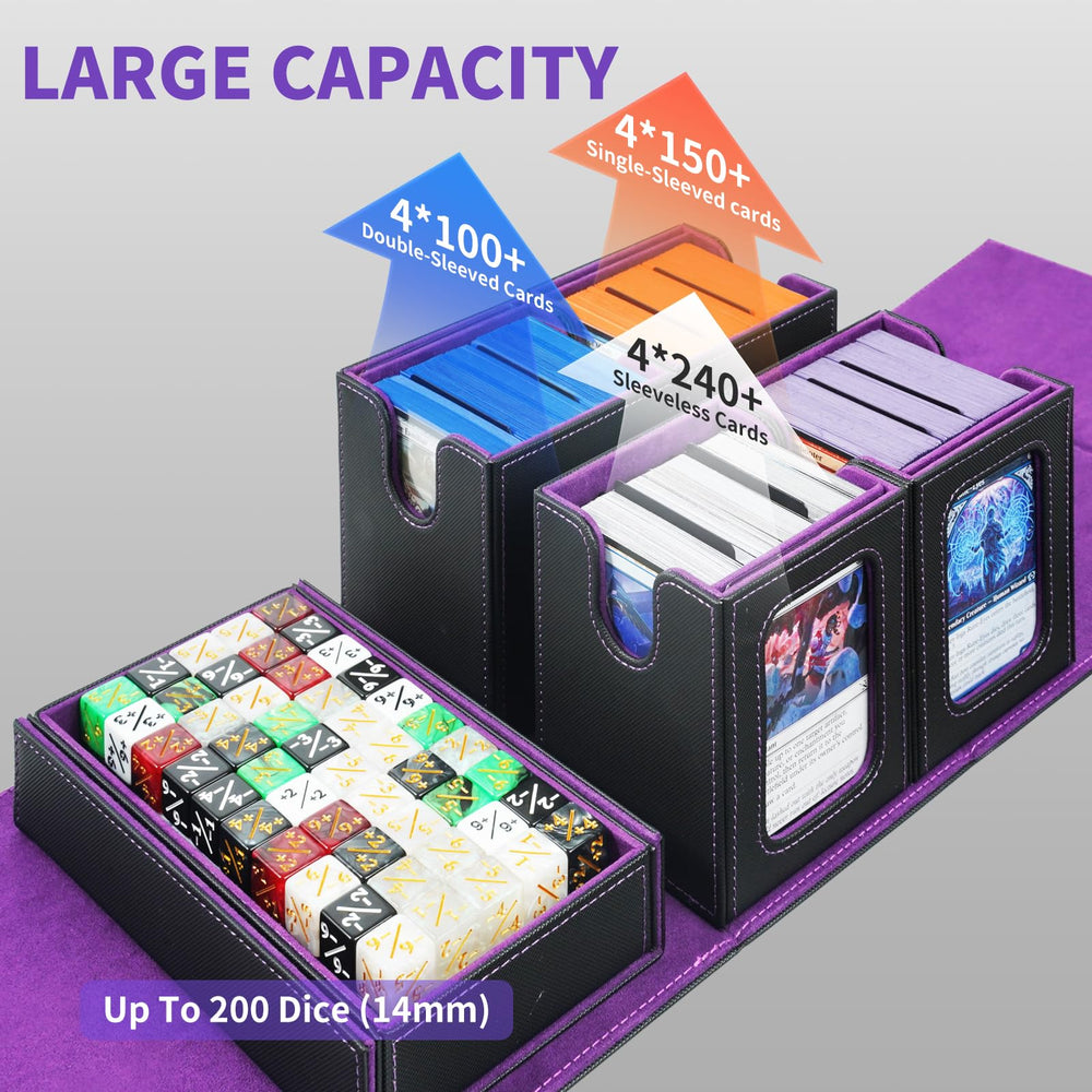 AFIING Toploader deck cases protect valuable cards during travel and events.