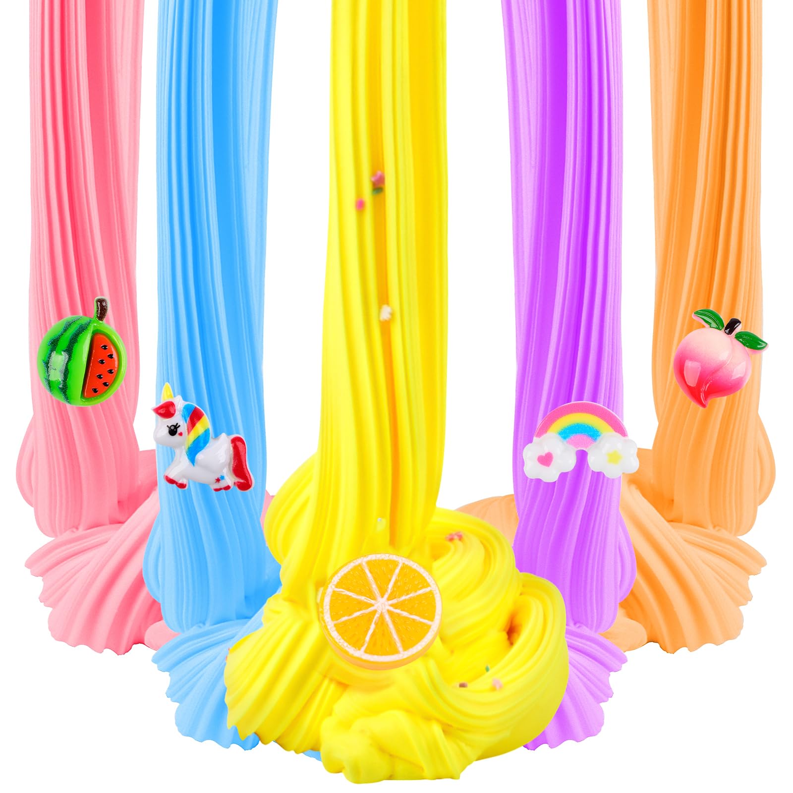 Afofall colorful plastic balls add visual appeal during slime play