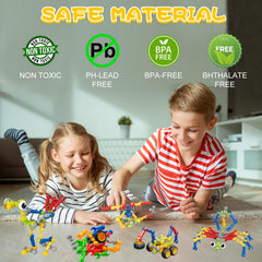 Afomida 215PCS storage box keeps blocks organized and portable.